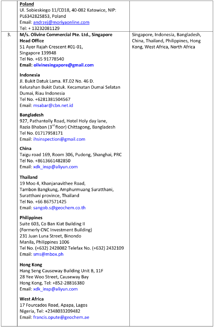 New PSIAs recognised in terms of FTP 2015-20