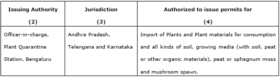 Plant Quarantine Order, 2003 amended (Fifth Amendment of 2016) Sl-05
